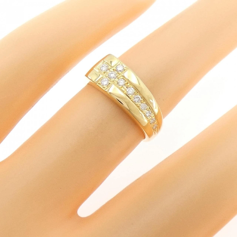 Nhẫn kim cương K18YG hình chữ thập 0.12CT - Hàng hiệu chính hãng 851783