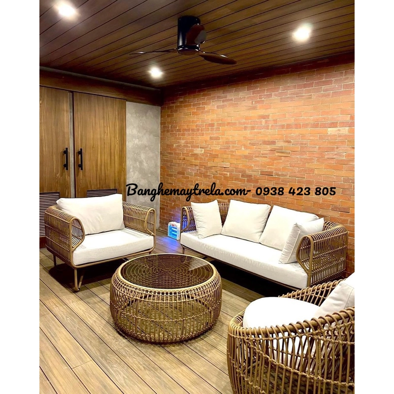 Sofa tổ yến hiện đại mây nhựa 447328
