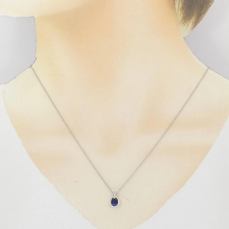 Dây chuyền Sapphire PT900/PT850 0.52CT - Hàng hiệu Chính hãng 857950