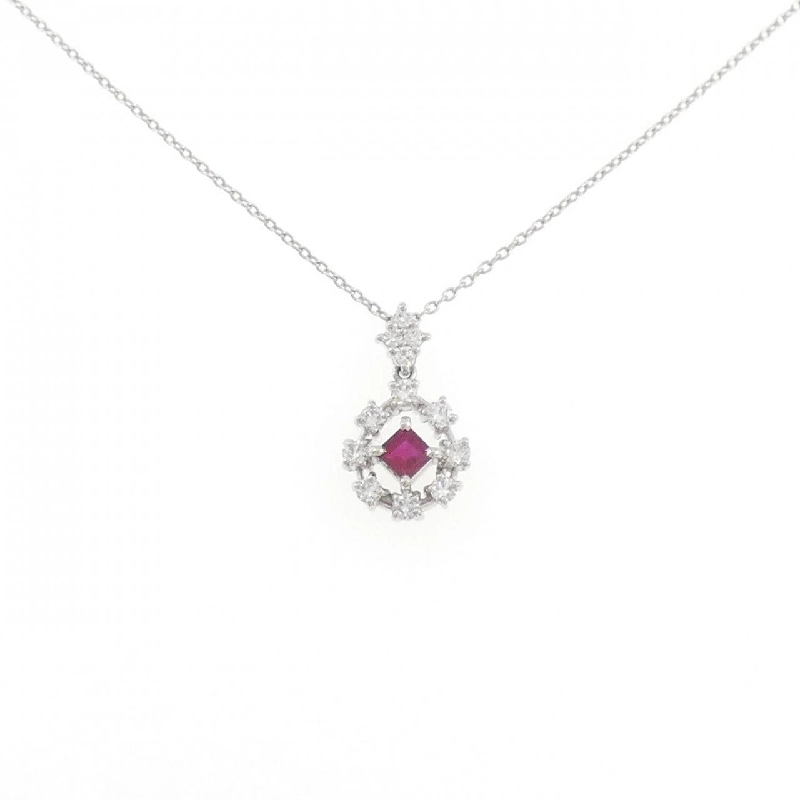 Dây chuyền ruby PT900/PT850 0.20CT - Hàng hiệu Authentic 856889