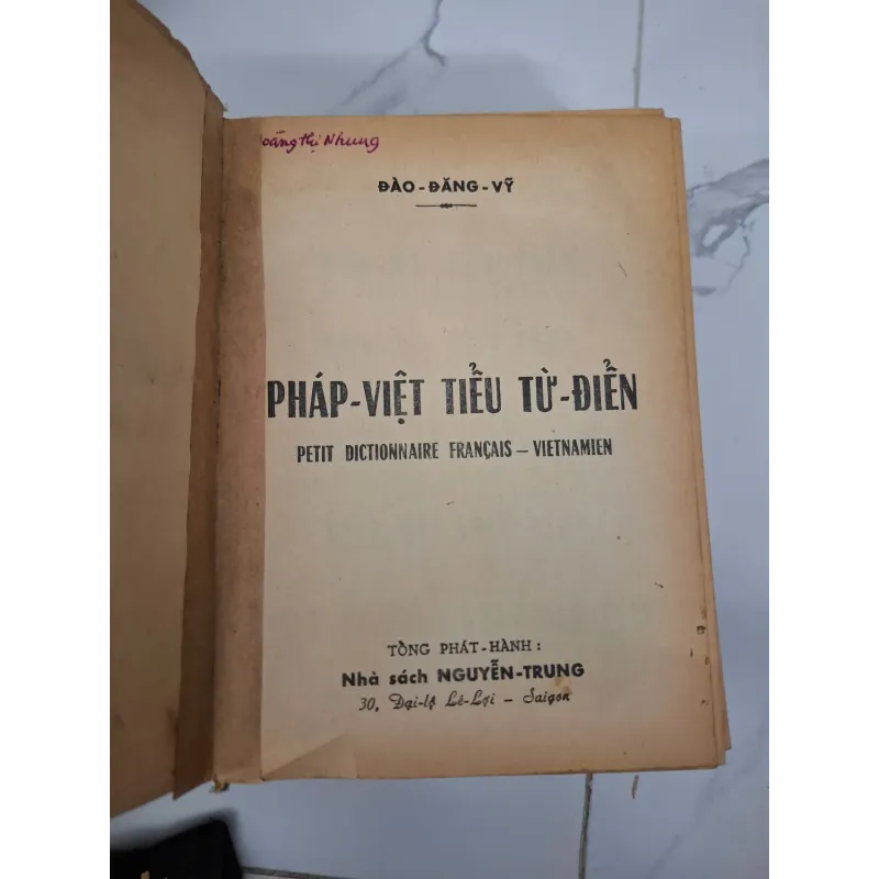 Pháp-Việt Tiểu Từ-Điển - Đào Đăng Vỹ - Từ điển 796857