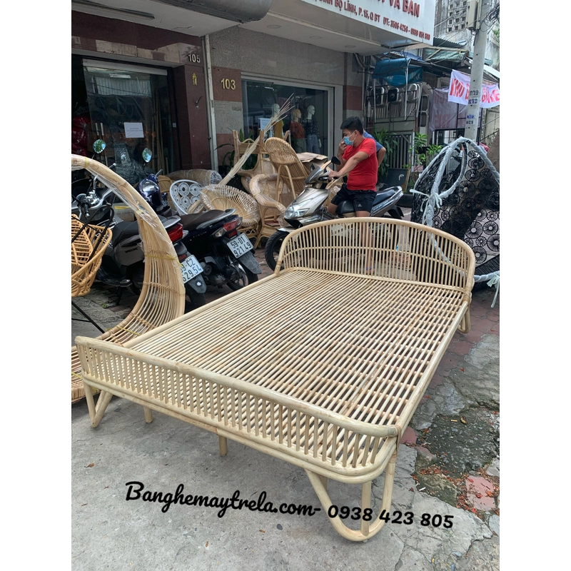 Giường mây tự nhiên phòng ngủ 448015