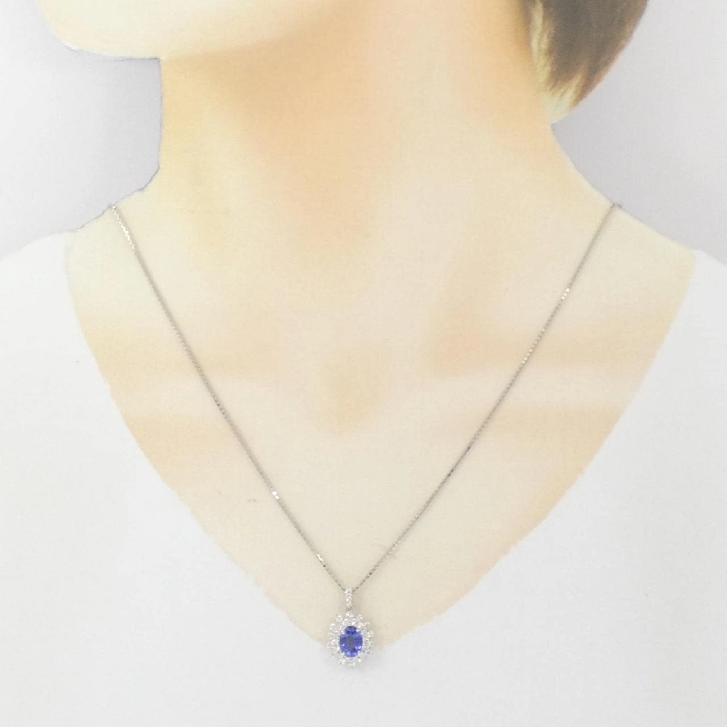 Dây chuyền Tanzanite PT900/PT850 1.32CT - Hàng hiệu Authentic 846220