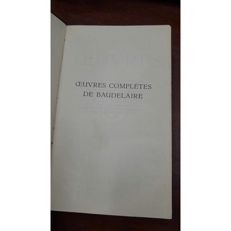 CEUVRES COMPLETES DE BAUDELAIRE 224152