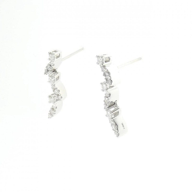 K18WG Bông tai kim cương 0.42CT - Hàng hiệu Authentic 870076