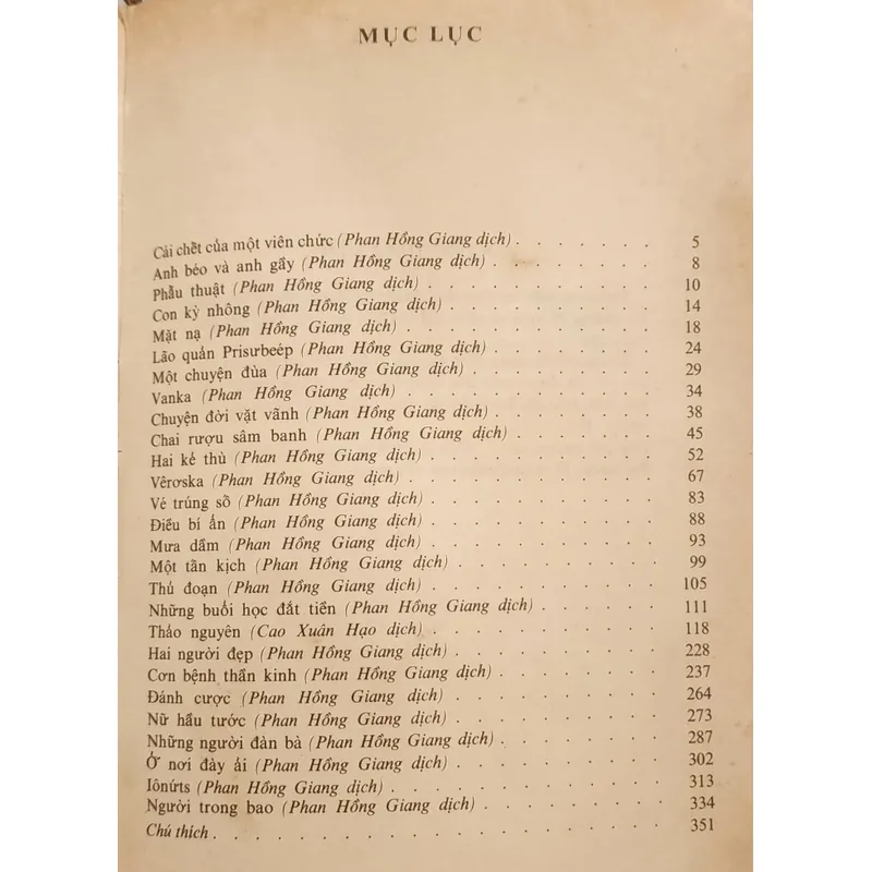 truyện ngắn chọn lọc của A. Chekhov, bản in năm 1988 của NXB Cầu Vồng 703933