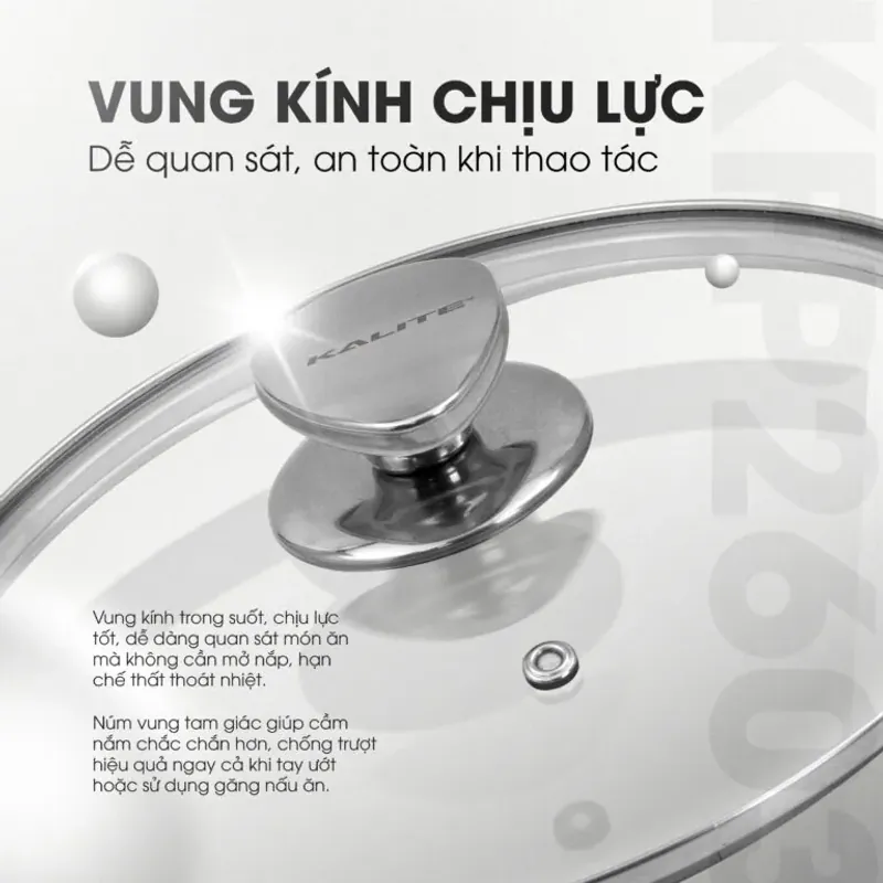 Chảo rán inox liền khối cao cấp KALITE KFP2603 – Hiệu suất bắt từ 98%, size 26cm tiện lợi 783410