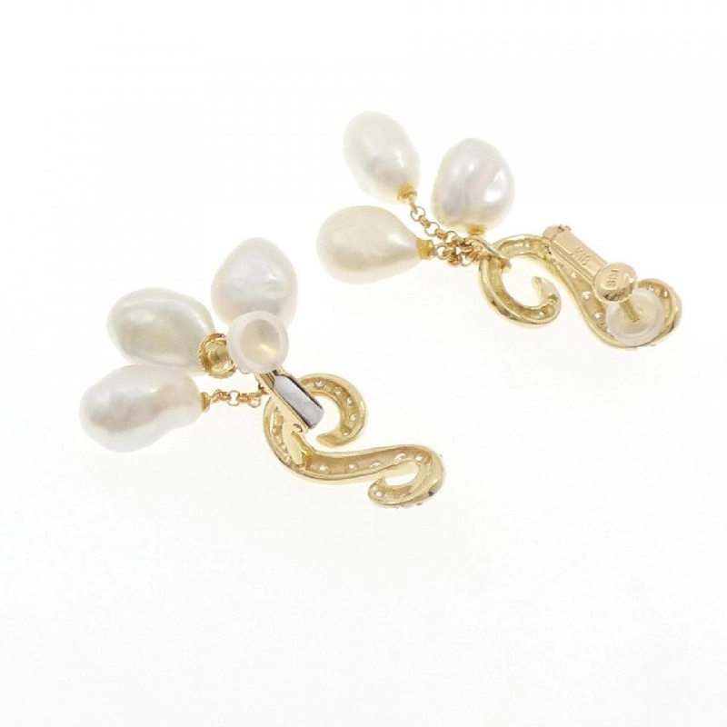 K18YG Bạch Ngọc Trai Bông Tai - Hàng hiệu Chính Hãng 871419