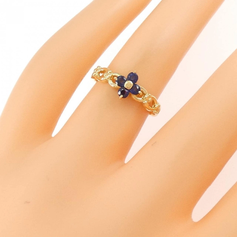 Nhẫn Sapphire K18YG Hoa 669476