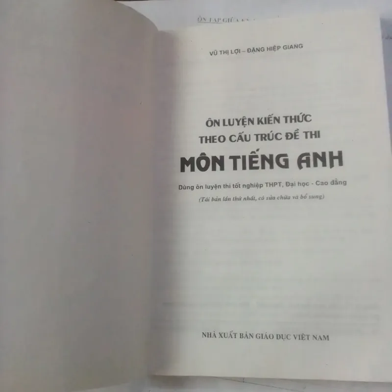 Ôn Luyện Kiến Thức Theo Cấu Trúc Đề Thi Môn Tiếng Anh 785239