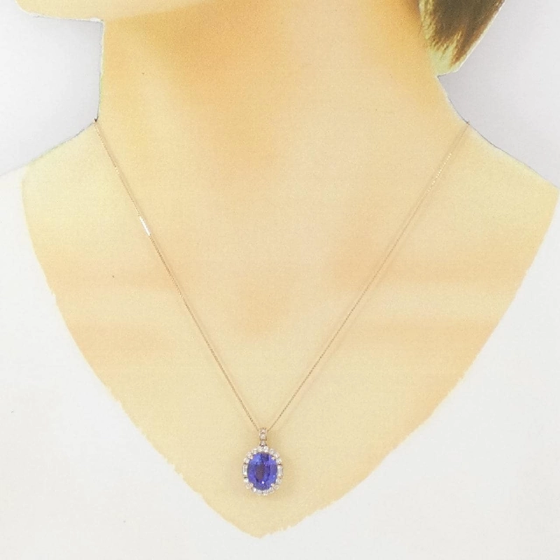 K18PG Tanzanite Necklace 4.86CT - Hàng hiệu Authentic 862242