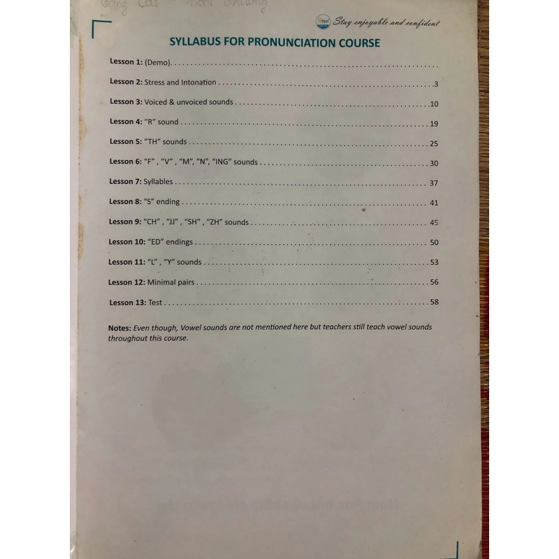 PRONUNCIATION  Student's Book  Stay enjoyable and confident 146204