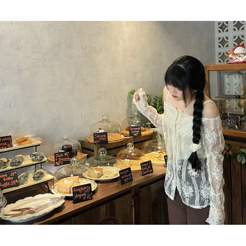 Set áo bánh bèo ren và 2 dây 789709