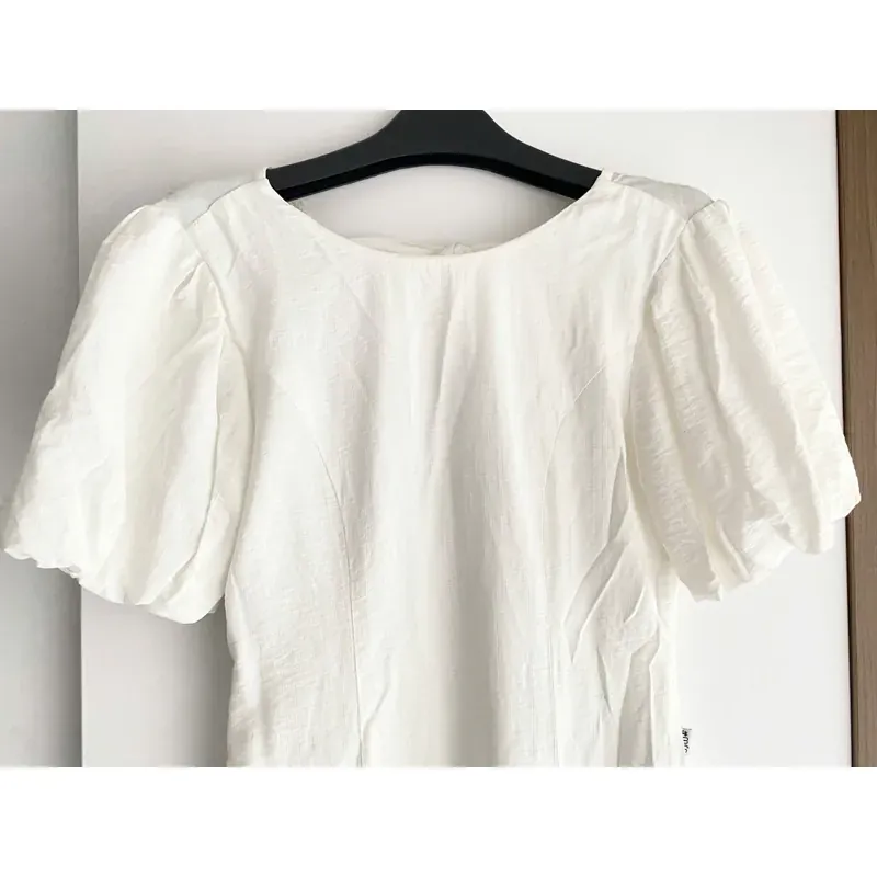 MỚI 99%***ĐẦM MAXI DÀI TRẮNG* TAY NGẮN TAY BỒNG* LƯNG CÁCH ĐIỆU* 591543