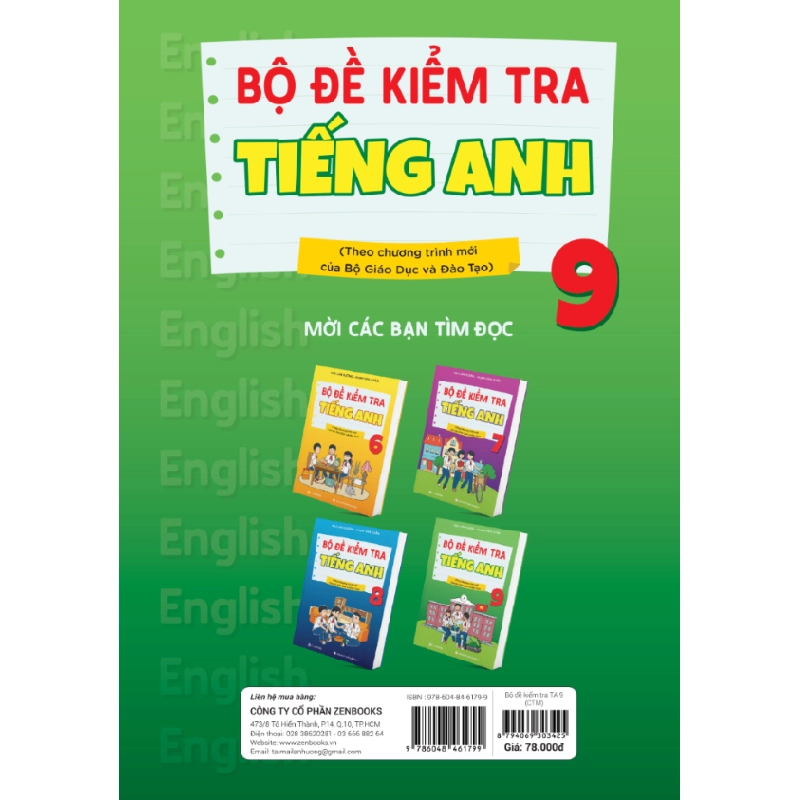 Bộ Đề Kiểm Tra Tiếng Anh 9 (Theo Chương Trình Mới Của Bộ Giáo Dục Và Đào Tạo) - Mai Lan Hương, Phạm Văn Luận 288740