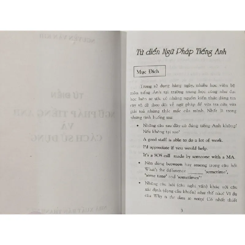 Từ điển ngữ pháp tiếng Anh và cách sử dụng - Nguyễn Văn Khi ( Biên dịch) 602531