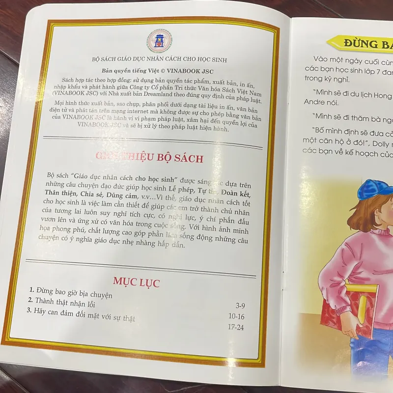 Giáo dục nhân cách cho học sinh : ĐỪNG NÓI DỐI - in cán bóng - trọn bộ có 29 quyển 1026631