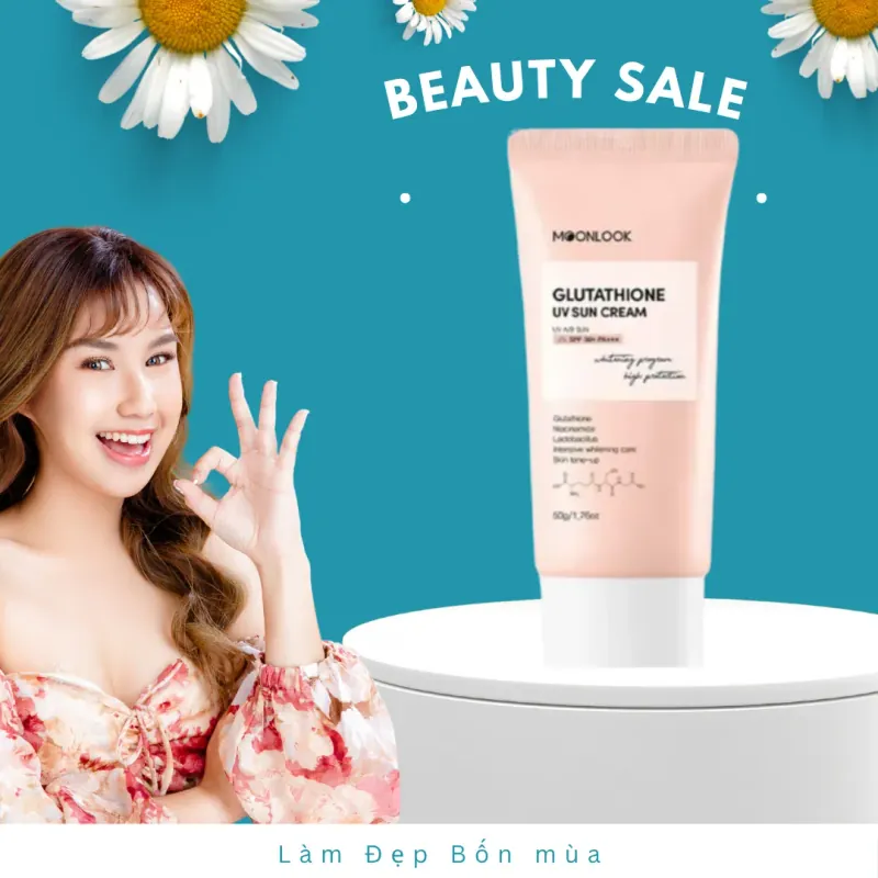 date 03.2026 - Kem Chống Nắng Moonlook 50g Hàn Quốc nguyên tem chính hãng 168925