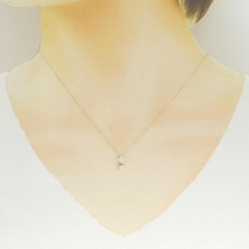 K18YG Dây chuyền kim cương - Hàng hiệu Chính hãng 857837