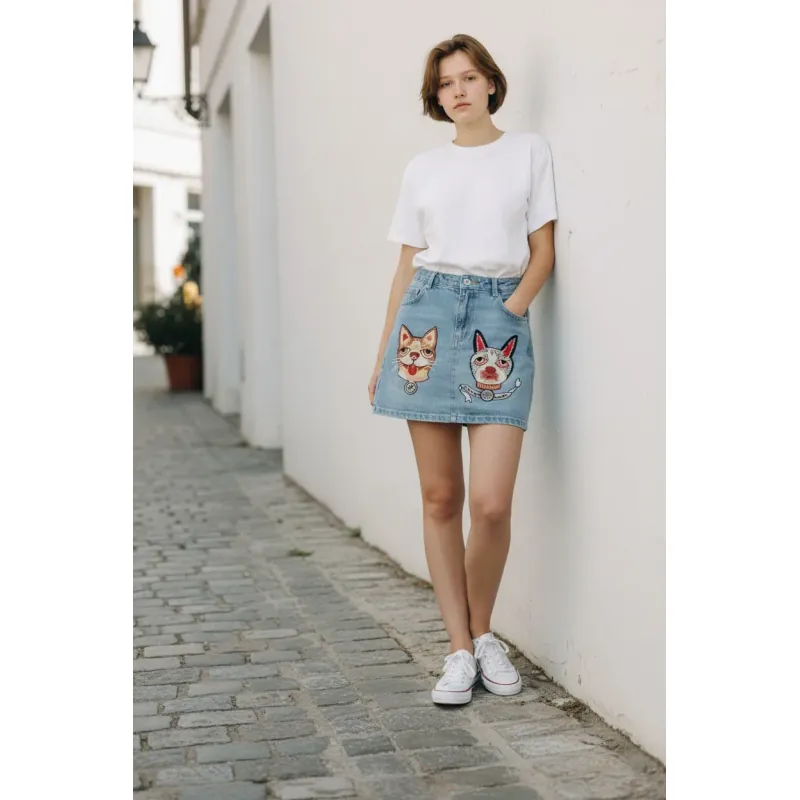 Váy Jean con thú 1019443