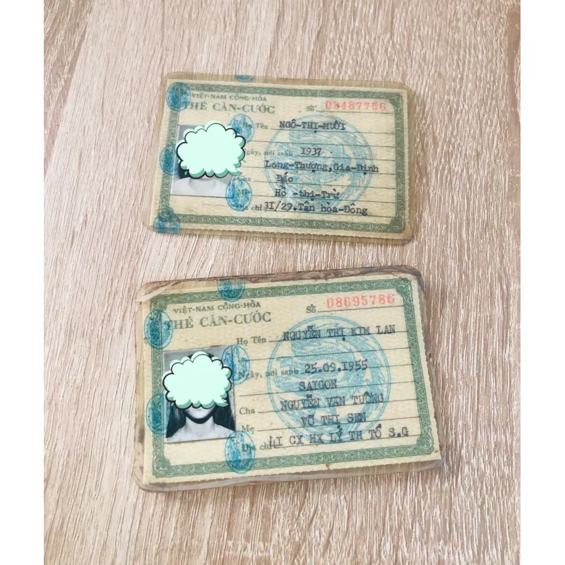 2 Thẻ căn cước xưa 994312