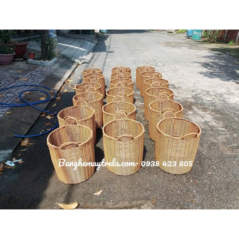 Giỏ mây nhựa tròn đựng đồ 706690