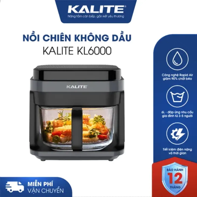 Kalite KL6000 🔥 nấu nhanh – giòn ngoài mềm trong – dung tích lớn 6L 706861