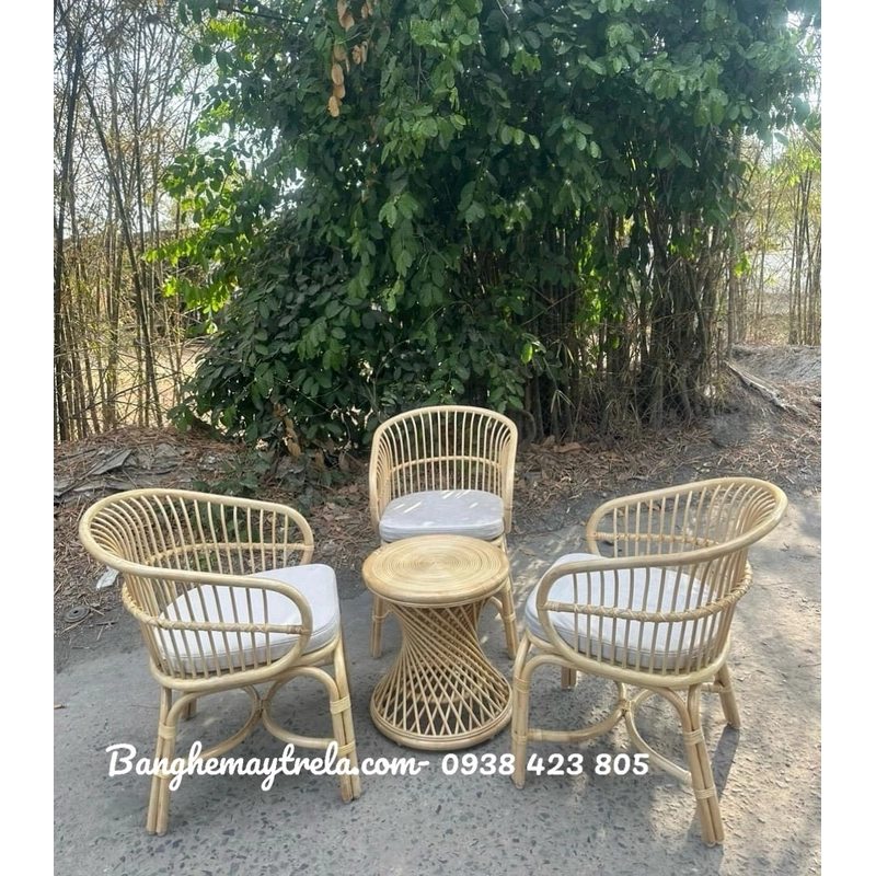 Bàn ghế mây uống trà giá rẻ 501288