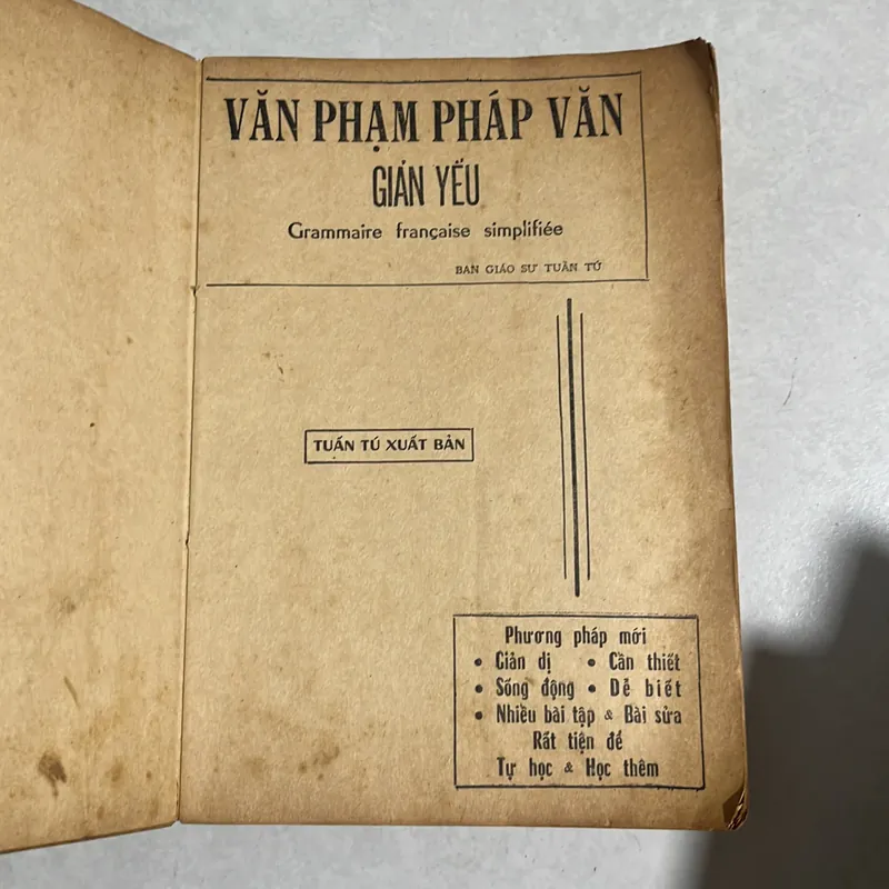 Văn phạm Pháp văn giản yếu - Nguyễn Văn Tạo - 1964s 588589