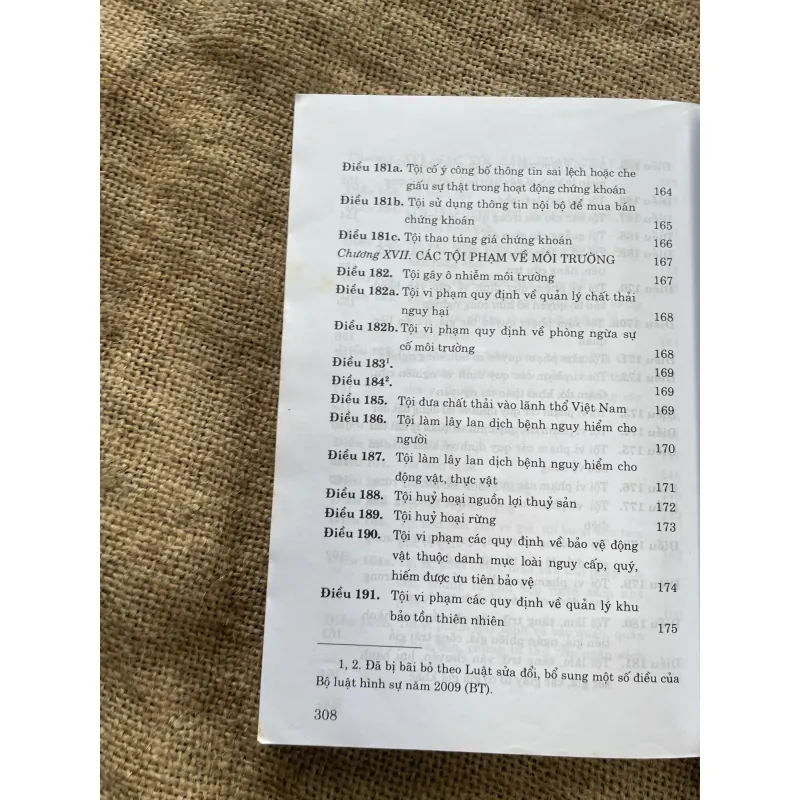 Bộ luật hình sự 1999, được bổ sung sửa đổi 2009 937462