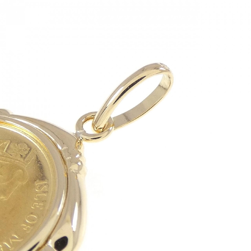 K18YG(枠) Đồng xu Mặt dây chuyền - Hàng hiệu Authentic 865819