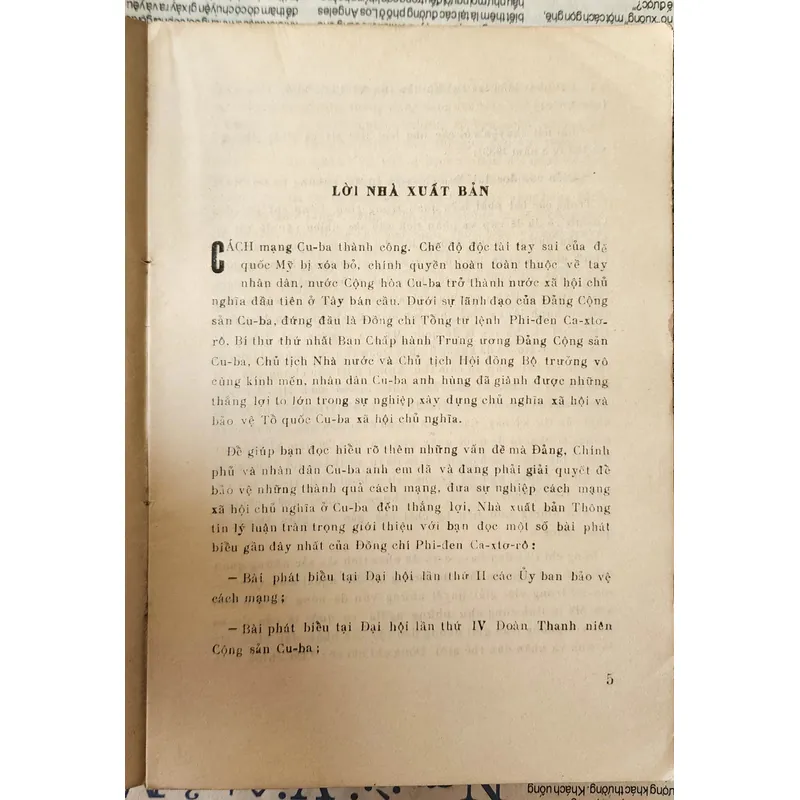 Một số bài phát biểu của lãnh tụ Fidel Castro 726781