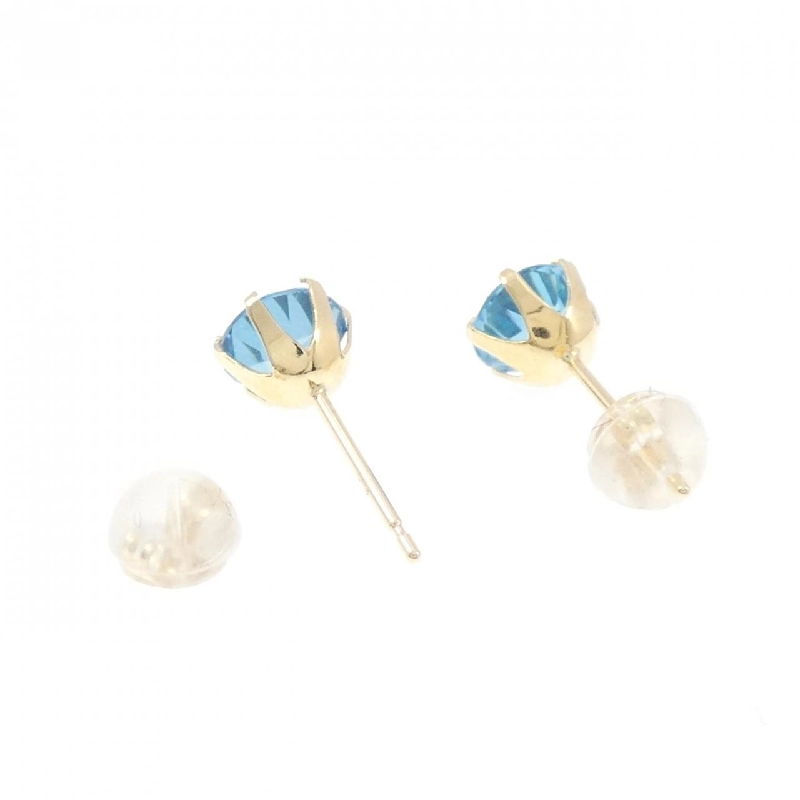 K18YG Blue Topaz Bông tai - Hàng hiệu Chính hãng 868676