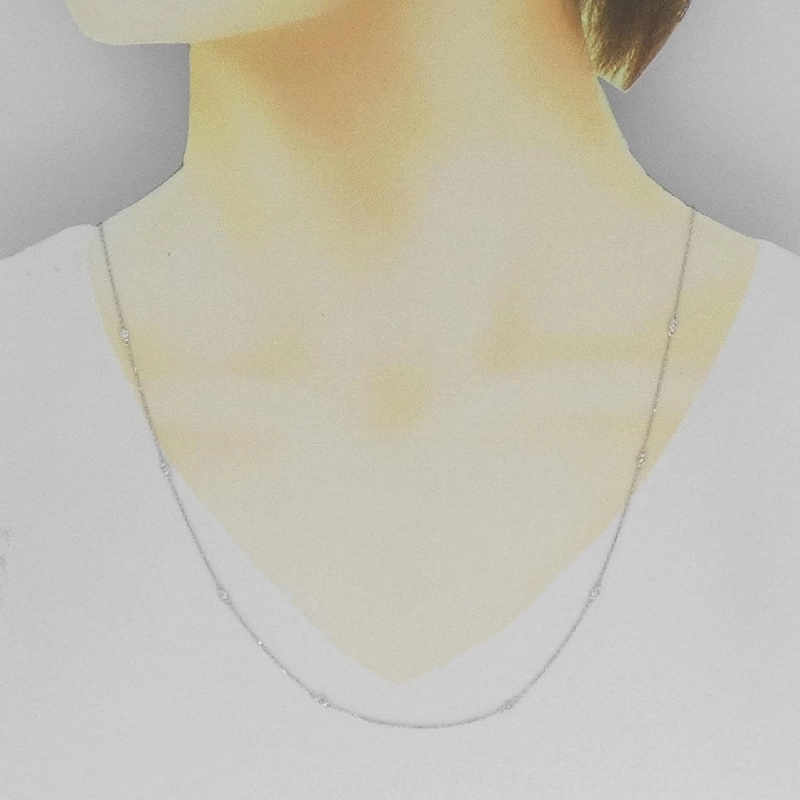 K18WG Dây chuyền kim cương 0.10CT - Hàng hiệu Chính hãng 851141