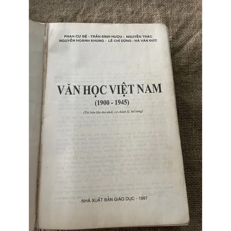 Văn học Việt Nam 1930-1945, PHAN CỰ ĐỆ- TRẦN ĐÌNH HƯỢU -NGUYỄN TRÁC NGUYỄN HOÀNH KHUNG... 792195