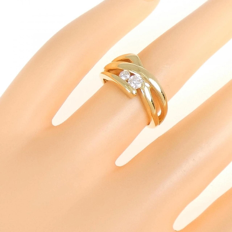 Nhẫn kim cương K18YG 0.22CT 670482
