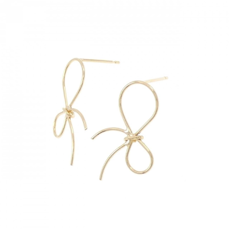 K18YG Bông tai Ruy băng - Hàng hiệu Chính hãng 870492