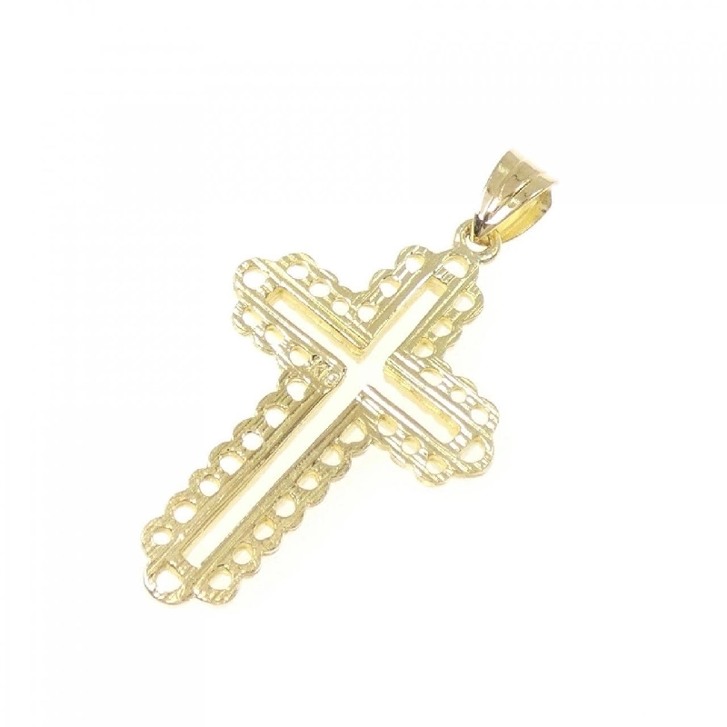 K18YG Mặt dây chuyền hình chữ thập - Hàng hiệu Chính hãng 864509