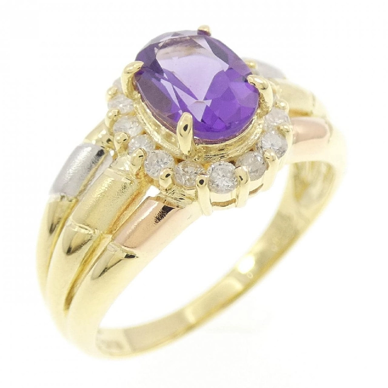 Nhẫn Amethyst K18YG/PT900/K18PG - Hàng hiệu Authentic 849288