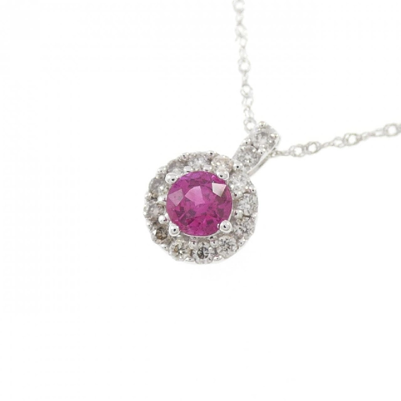 K18WG Dây chuyền Ruby 0.26CT - Hàng hiệu Chính hãng 861078