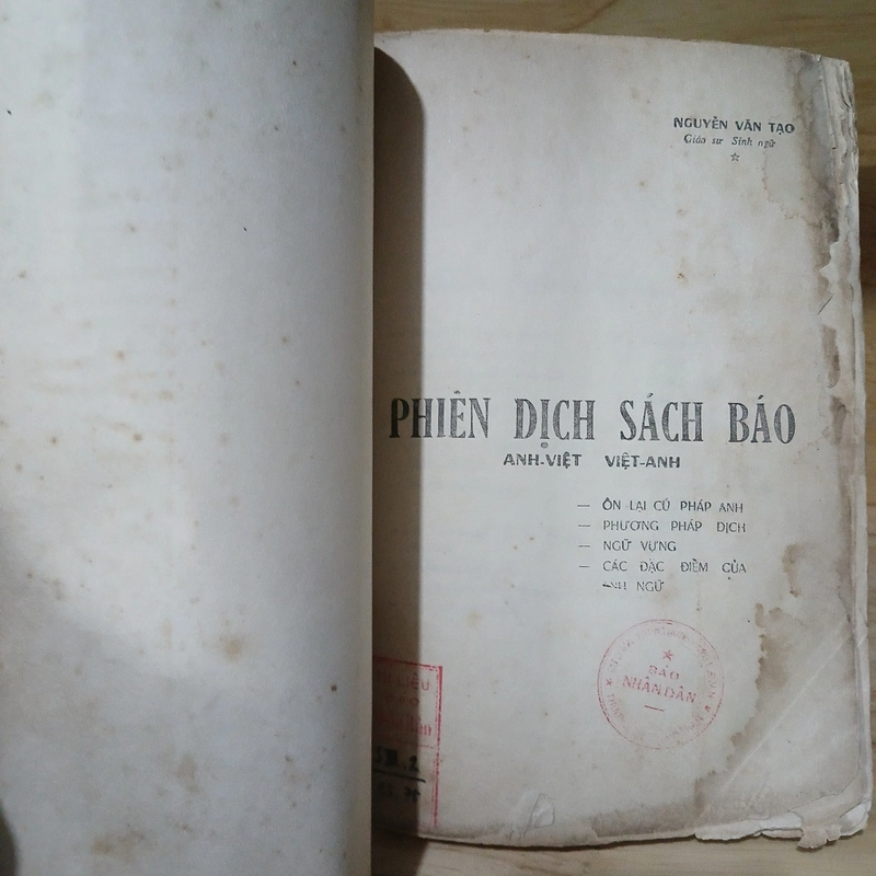 Phiên Dịch Sách Báo (Anh - Việt ▪︎ Việt - Anh) Xb 1969 - Nguyễn Văn Tạo 453497