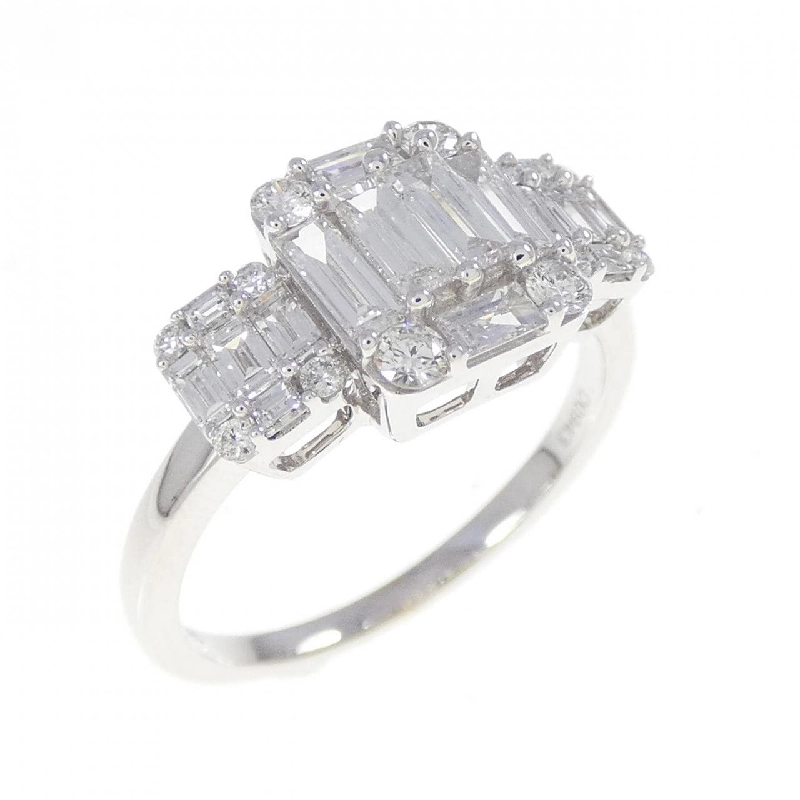 Nhẫn kim cương 750WG 0.943CT 666056