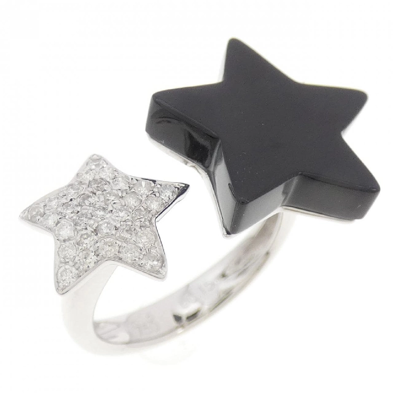 K18WG Nhẫn Onyx - Hàng hiệu Chính hãng 853001