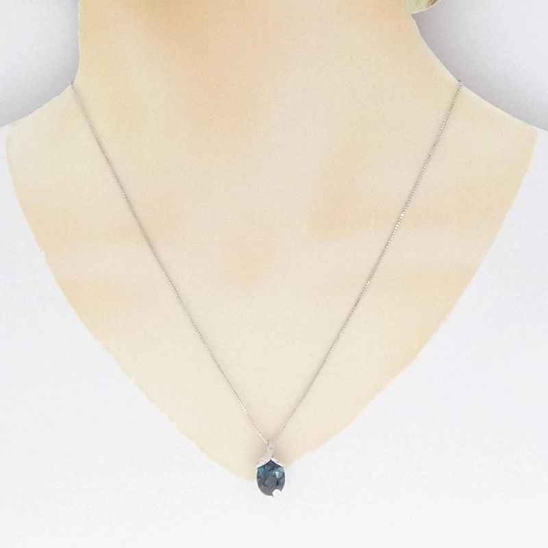 K14WG/K18WG Blue Topaz Necklace - Hàng hiệu Authentic 868448