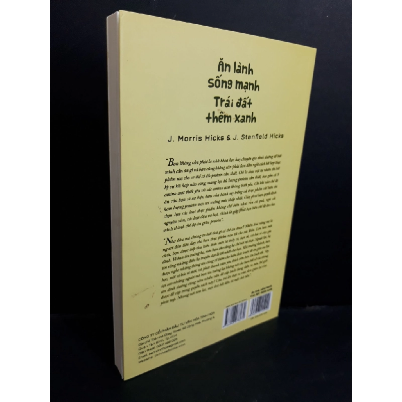 Ăn lành sống mạnh - Trái đất thêm xanh mới 95% bẩn bìa nhẹ 2023 HCM2811 J.Morris Hicks & J.Stanfield Hicks SỨC KHỎE - THỂ THAO 354863