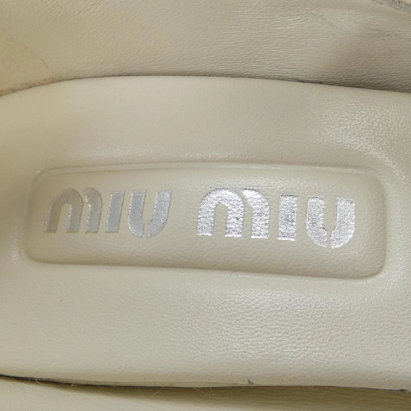 Giày cao gót MIU MIU với dây xích kim loại 5I248D 657495