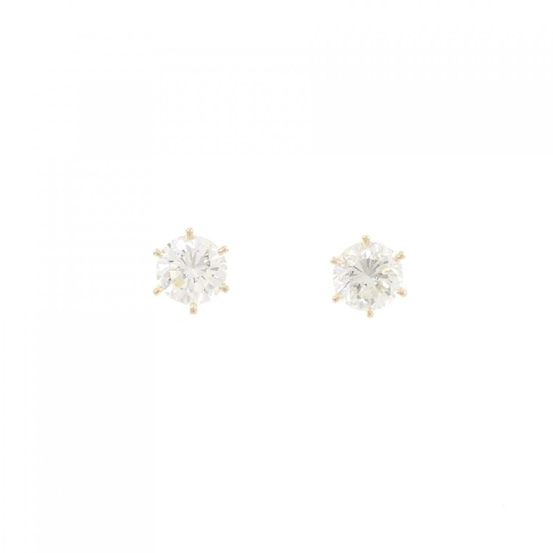 K18YG Bông tai Kim cương 0.763CT 0.743CT H SI2 Tốt - Hàng hiệu Chính hãng 871938