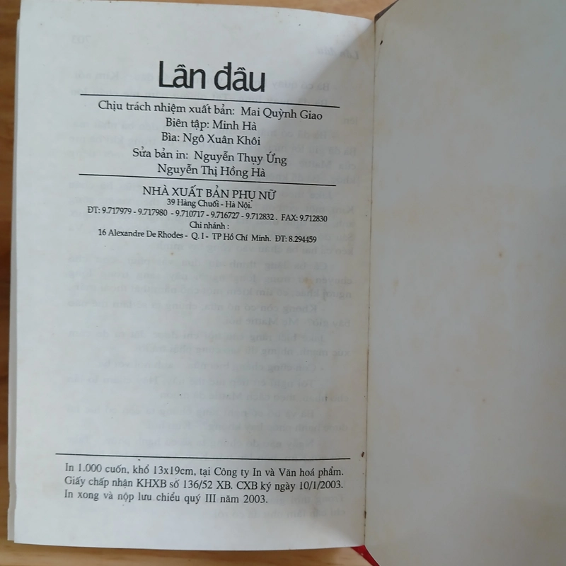 Tiểu Thuyết Lần Đầu - Joy Fielding 457794