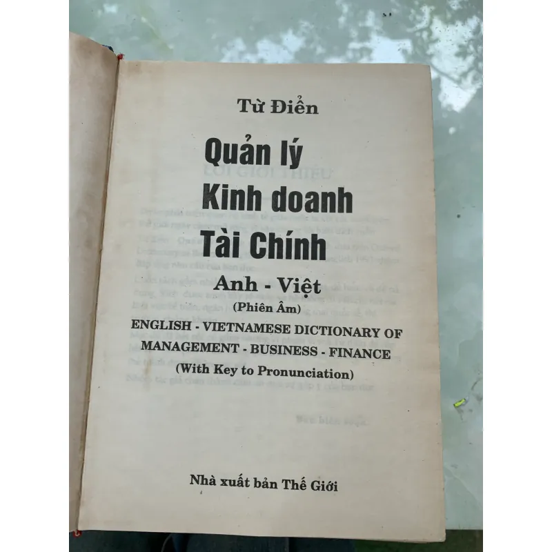 TỪ ĐIỂN QUẢN LÝ KINH DOANH TÀI CHÍNH ANH VIỆT (PHIÊN ÂM) - TRẦN NGỌC THỊNH (BIÊN DỊCH) 789857