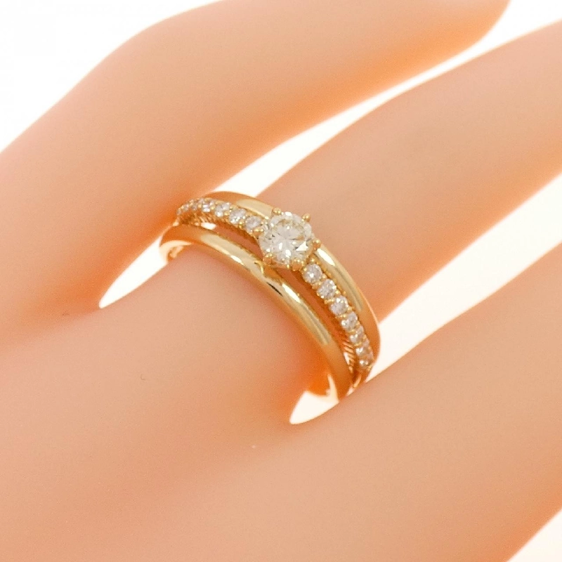 Nhẫn kim cương K18YG 0.230CT 670066